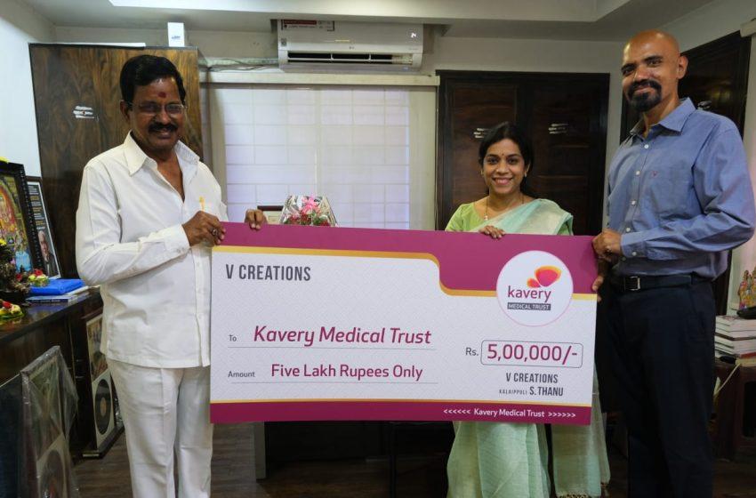  Indian Film Producer and Director Kalaippuli S Thanu of V Creations volunteered to save a life
