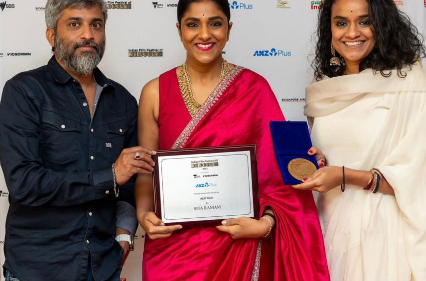  Dulquer Salmaan, Hanu Raghavapudi, Swapna Cinema’s Sita Ramam Honored With ‘Best Film’ Award at IFFM