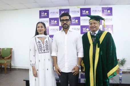 Vels Institute of Science, Technology and Advanced Studies (VISTAS) has honoured Renowned Actor Ram Charan